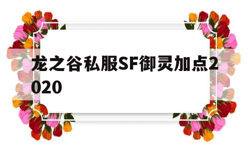 关于龙之谷私服SF御灵加点2020的信息