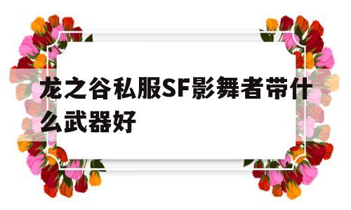 包含龙之谷私服SF影舞者带什么武器好的词条