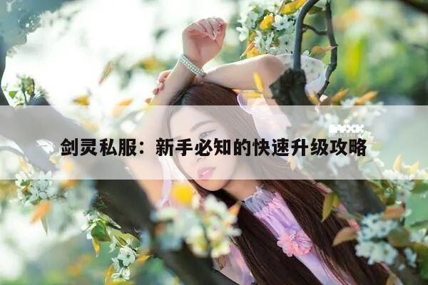 剑灵私服：新手必知的快速升级攻略